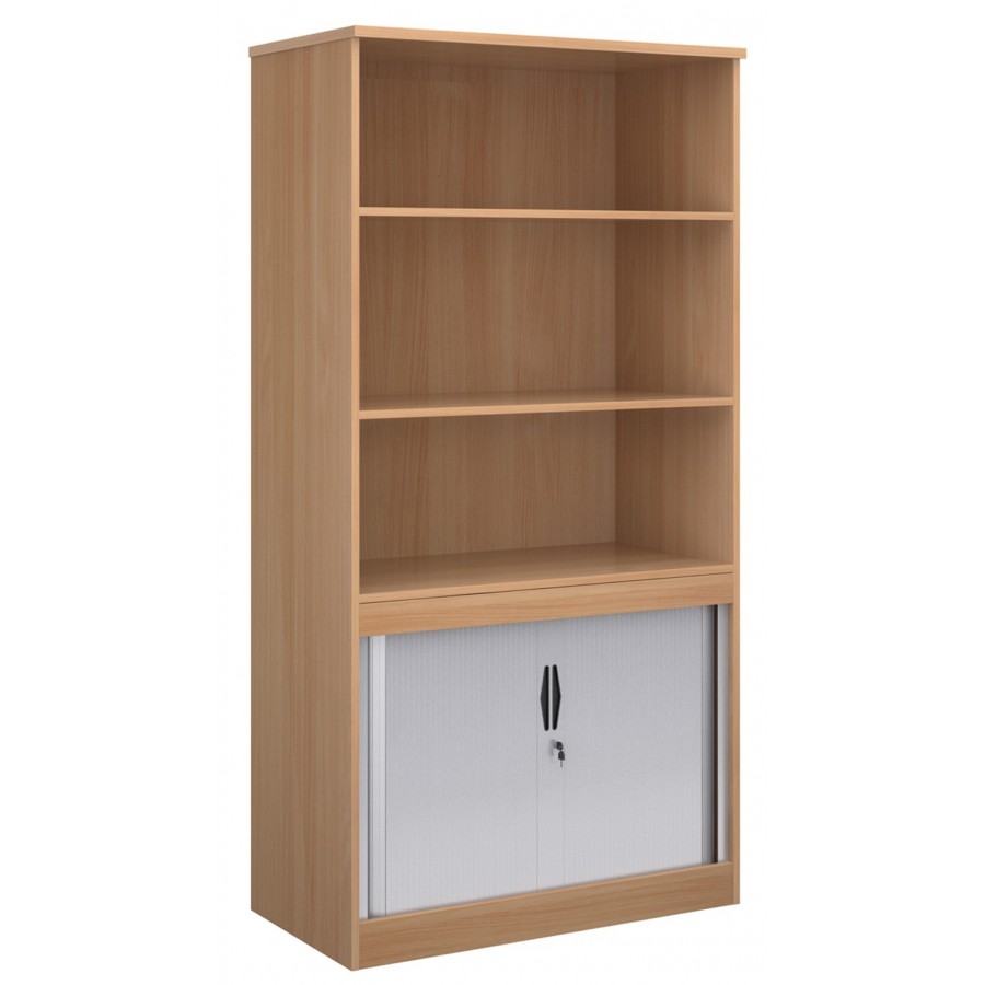 Systems Combination Bookcase With Horizontal Tambour